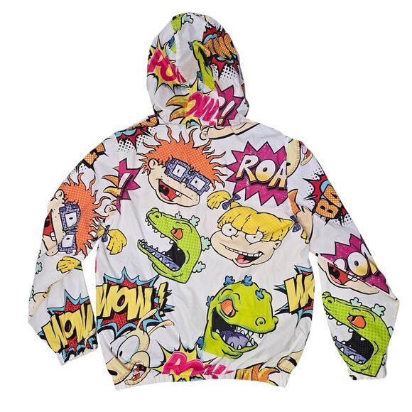 Rugrats Hey Arnold Rocco Windbreaker Jacket Members Only Nickelodeon Y2K Cartoon - Picture 2 of 14